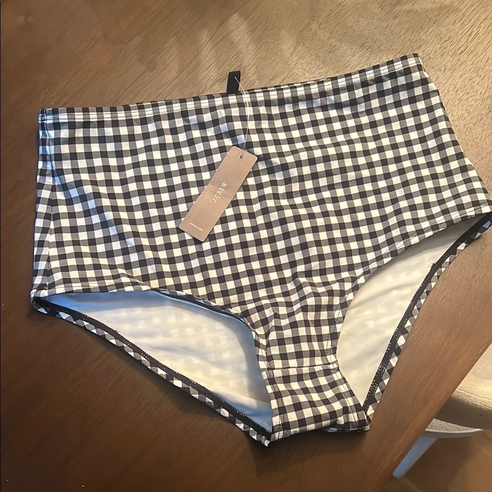 J crew high waisted swim bottom